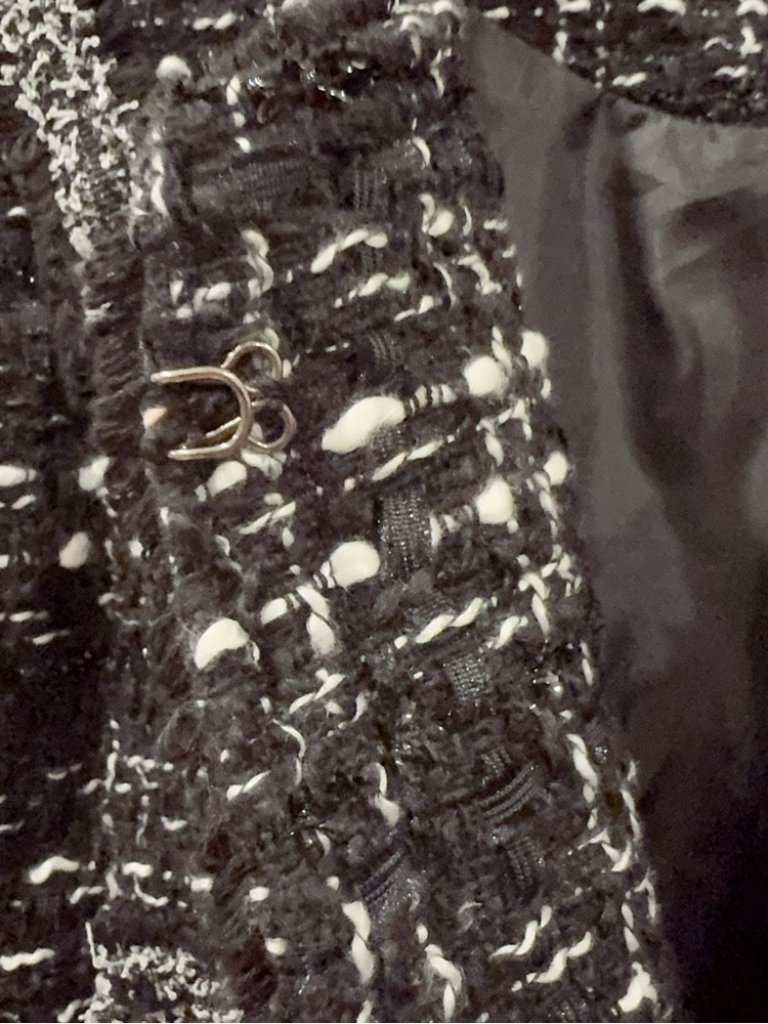 J.Ing Black Tweed Round Neck Jacket Outwear — image 5 of 8